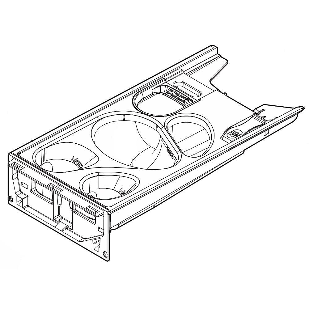 Part #5304514792, Washer Dispenser Drawer / 18.20 x 8.60 x 5.10