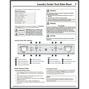 Tech Data Sheet,w/wiring Diagrm 5304517474