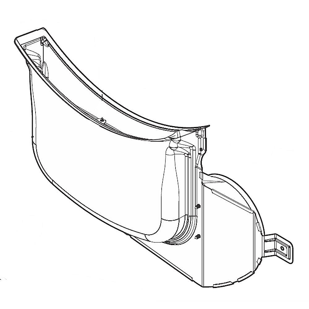 Part #5304521401, Dryer Lint Chute Assembly / 19.85 x 12.45 x 4.60