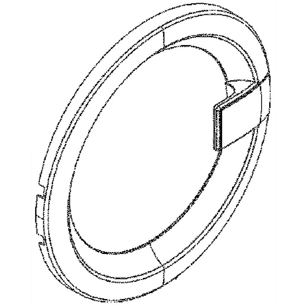 Part #a00845106, Washer Door Outer Frame / 18.65 x 18.55 x 3.60