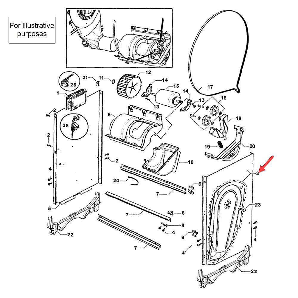 Part #395055P, Fisher & Paykel Chassis