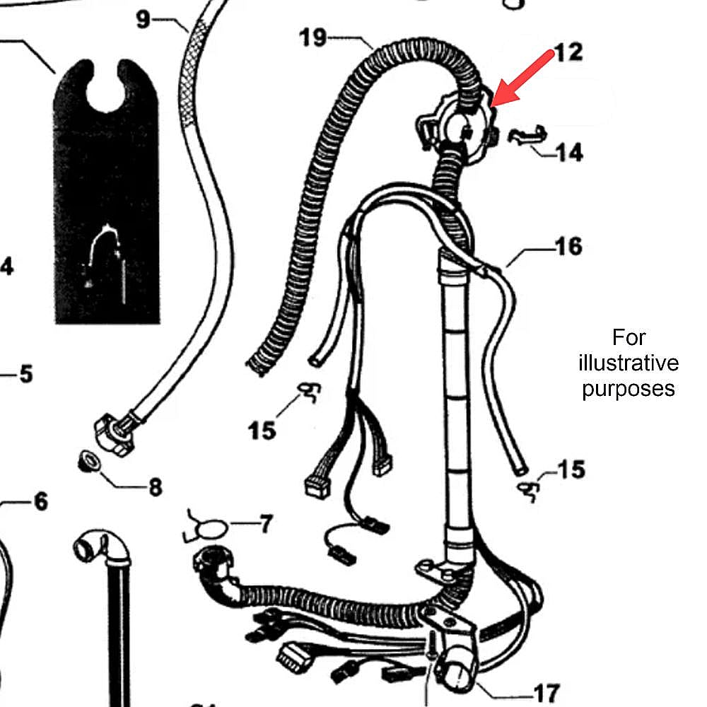 Part #426455, Fisher & Paykel Washer Drain Hose / 4.20 x 2.50 x 1.50