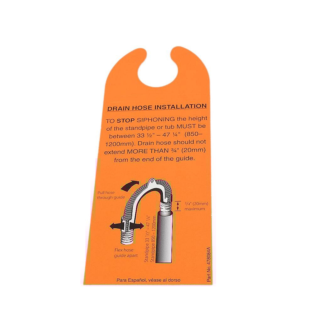 Part #478084, Washer Drain Hose