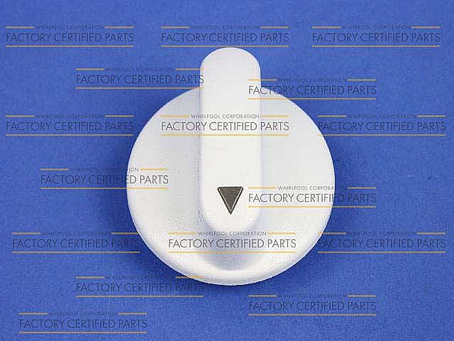 Part #wp22001663, Laundry Appliance Control Knob (White) / 1.62 x 1.62 x 0.87