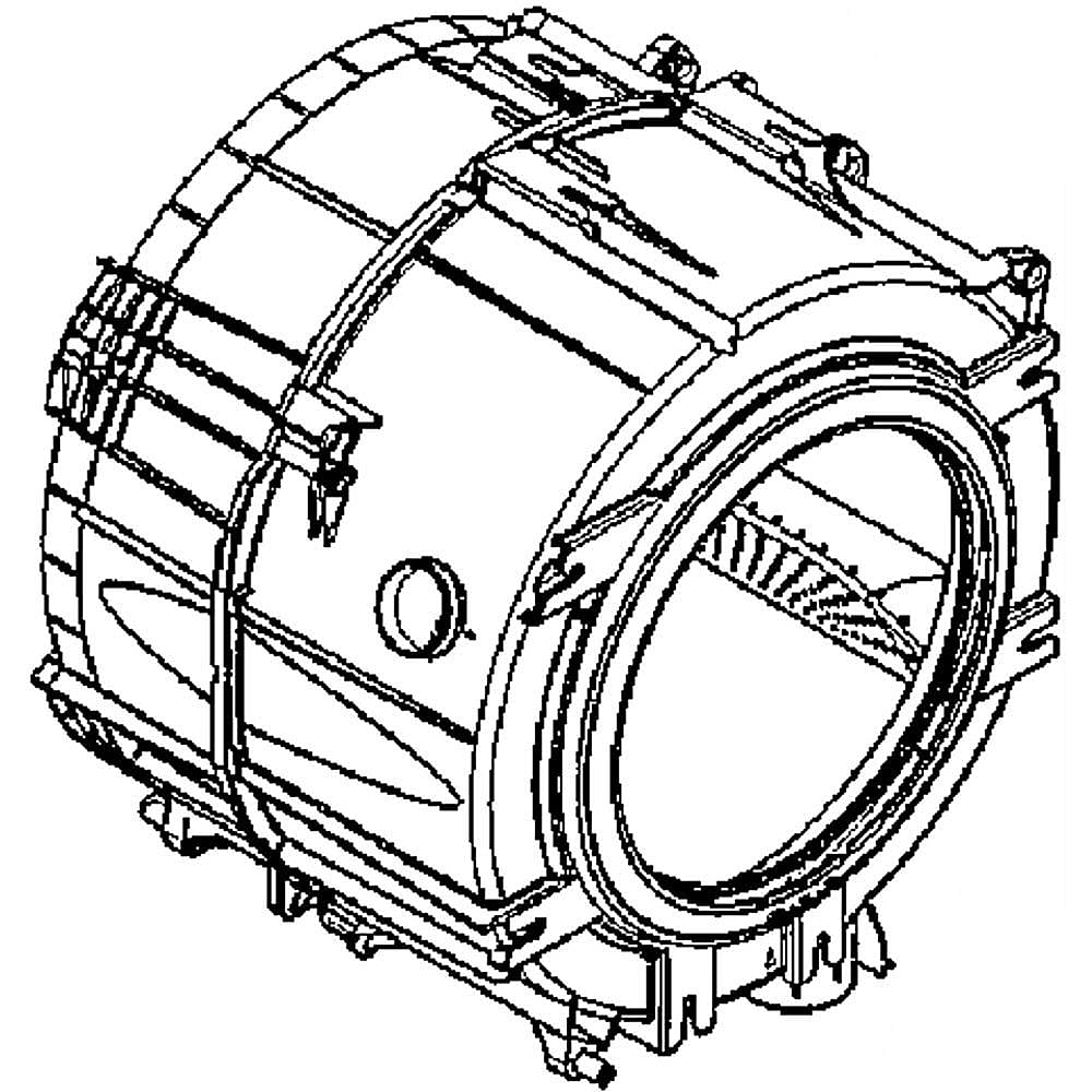 Part #00715406, Washer Outer Tub And Basket Assembly