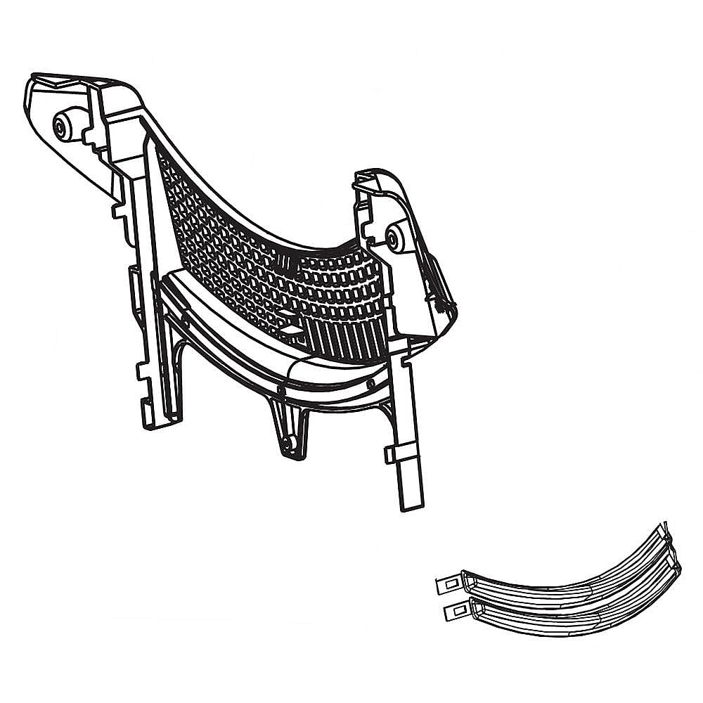 Dryer Lint Screen Housing and Moisture Sensor Assembly