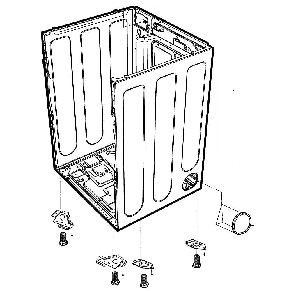 Part #abj34559226, Kenmore Elite Dryer Cabinet Assembly