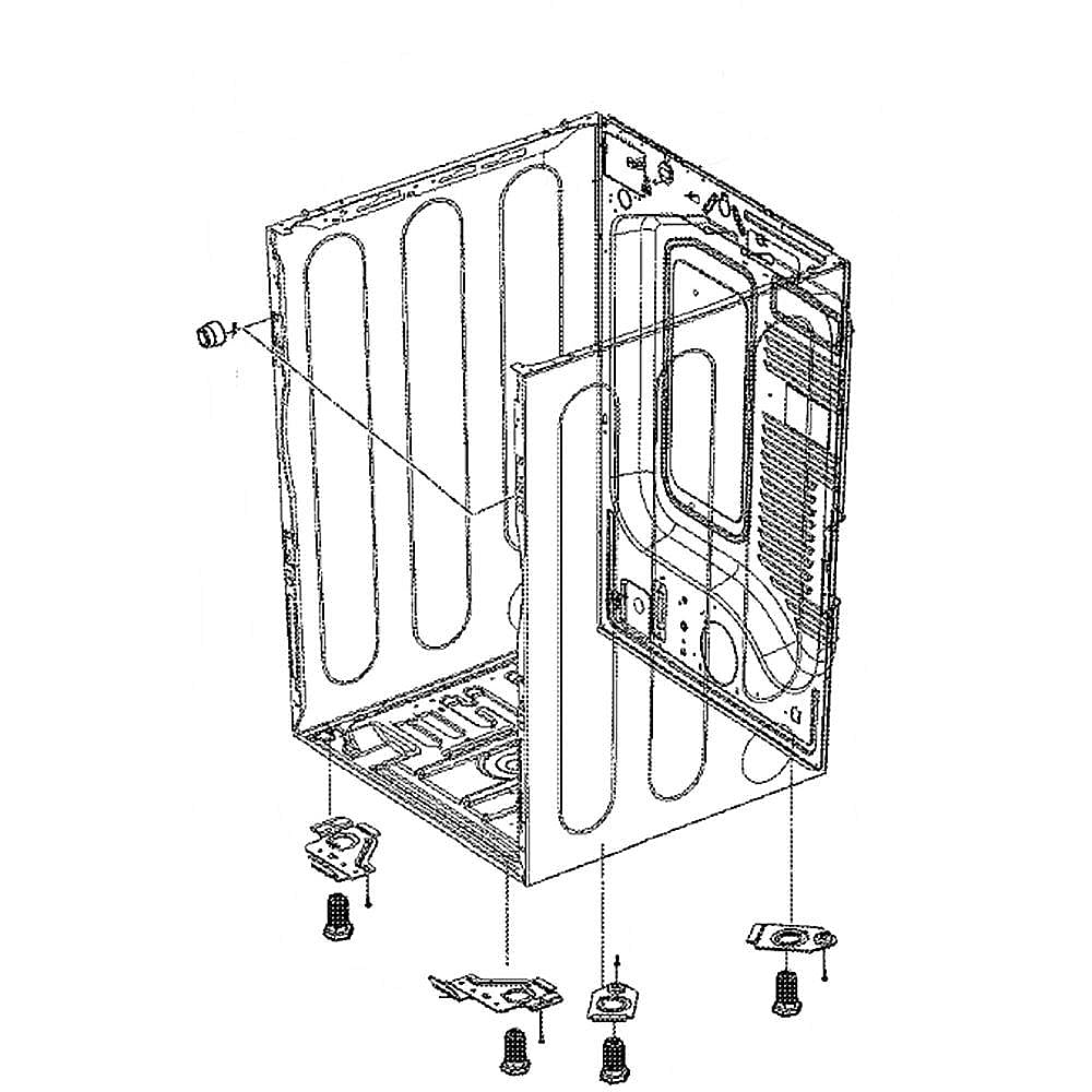 Part #abj73568803, Dryer Cabinet Assembly