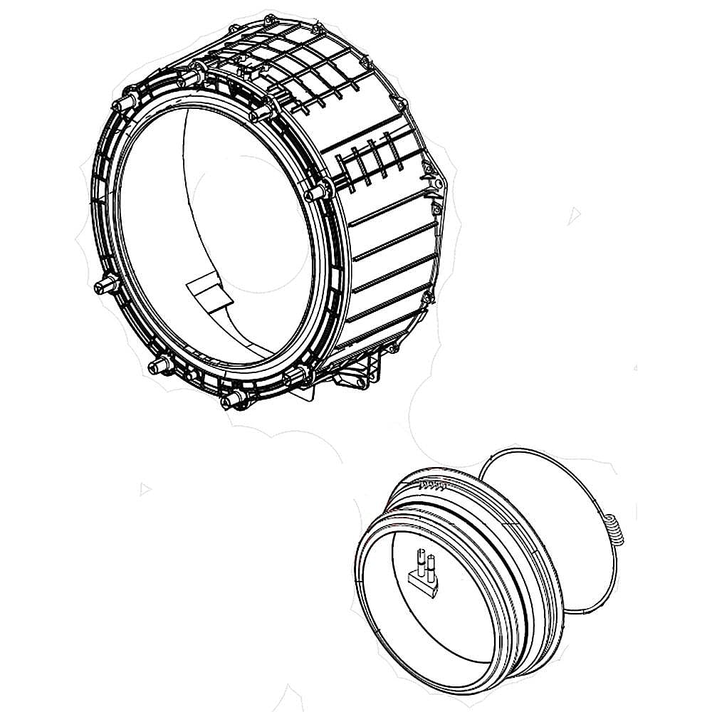 Washer Outer Front Tub Assembly
