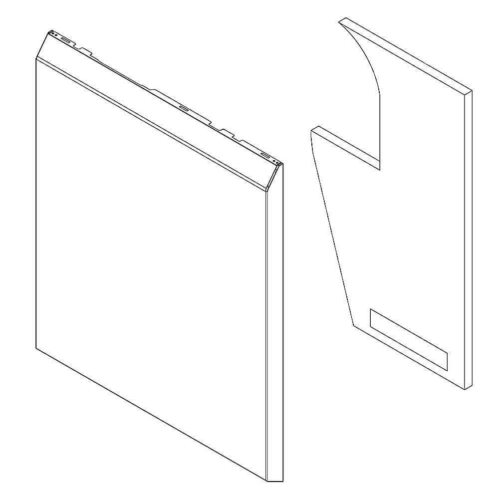 Part #acq88048309, Dishwasher Door Outer Panel Assembly (Replaces Acq88048307)