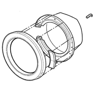 Washer Door Assembly (replaces Adc71605801) ADC71605802