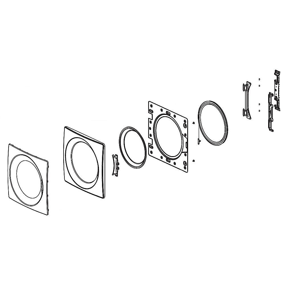 Photo of Part #adc72919801, Dryer Door Assembly from Repair Parts Direct