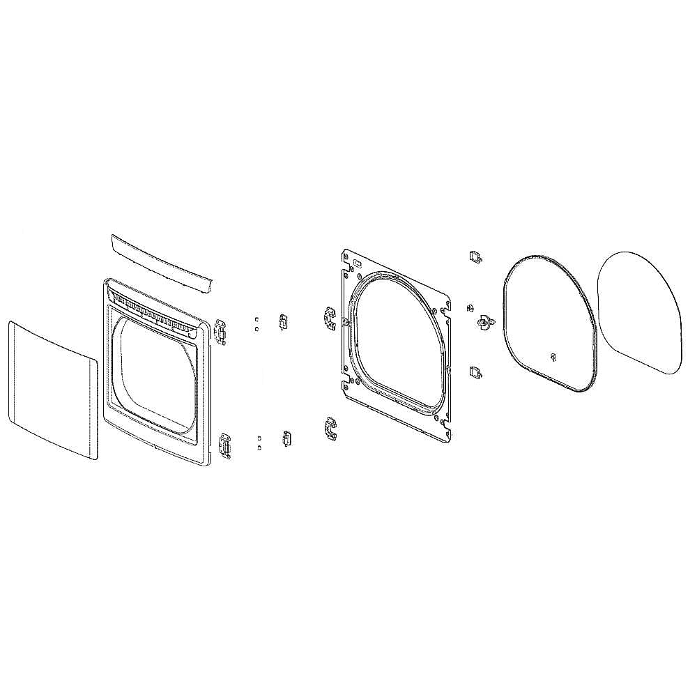 Part #adc72922714, Dryer Door Assembly