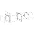 Dryer Door Assembly for LG DLGX5681V - Part ADC72922714
