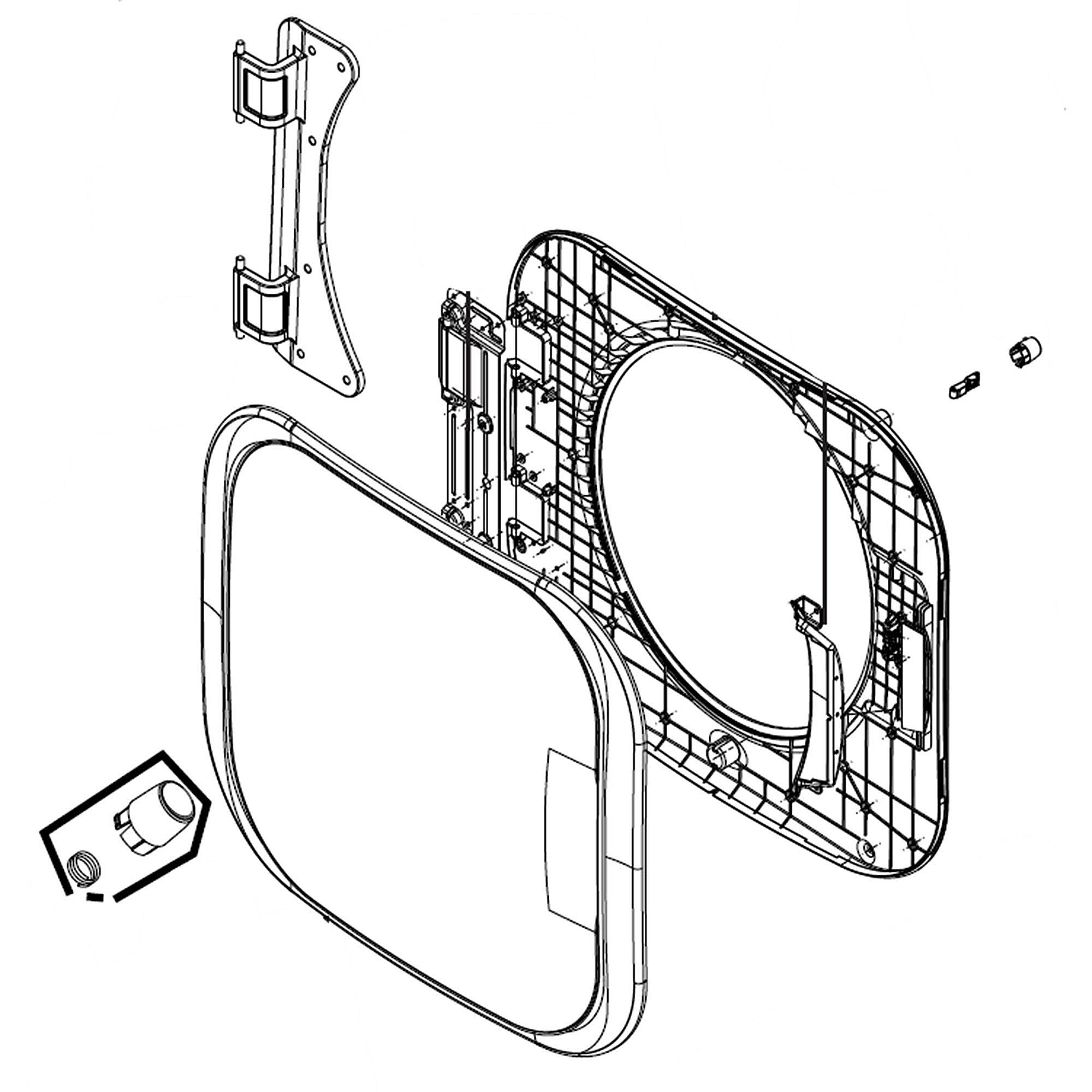 Photo of LG Part #adc73685904, Washer Door Assembly from Repair Parts Direct