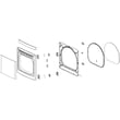 Dryer Door Assembly for LG DLE7150W/00 - Part ADC73927703