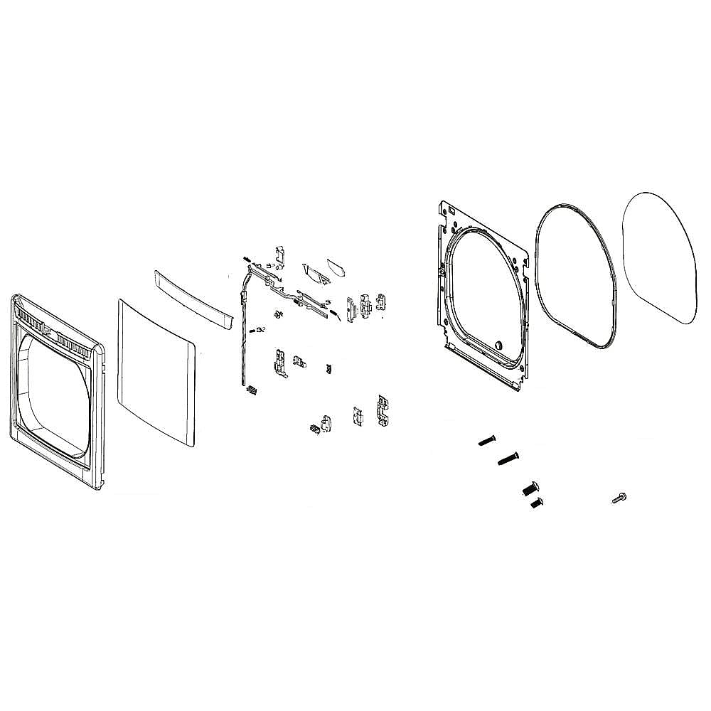 Part #adc74129506, Dryer Door Assembly / 34.00 x 28.00 x 6.00