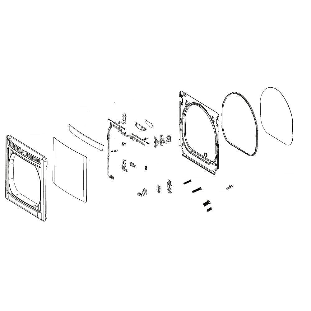Part #adc74129528, Dryer Door Assembly / 33.00 x 27.96 x 7.12