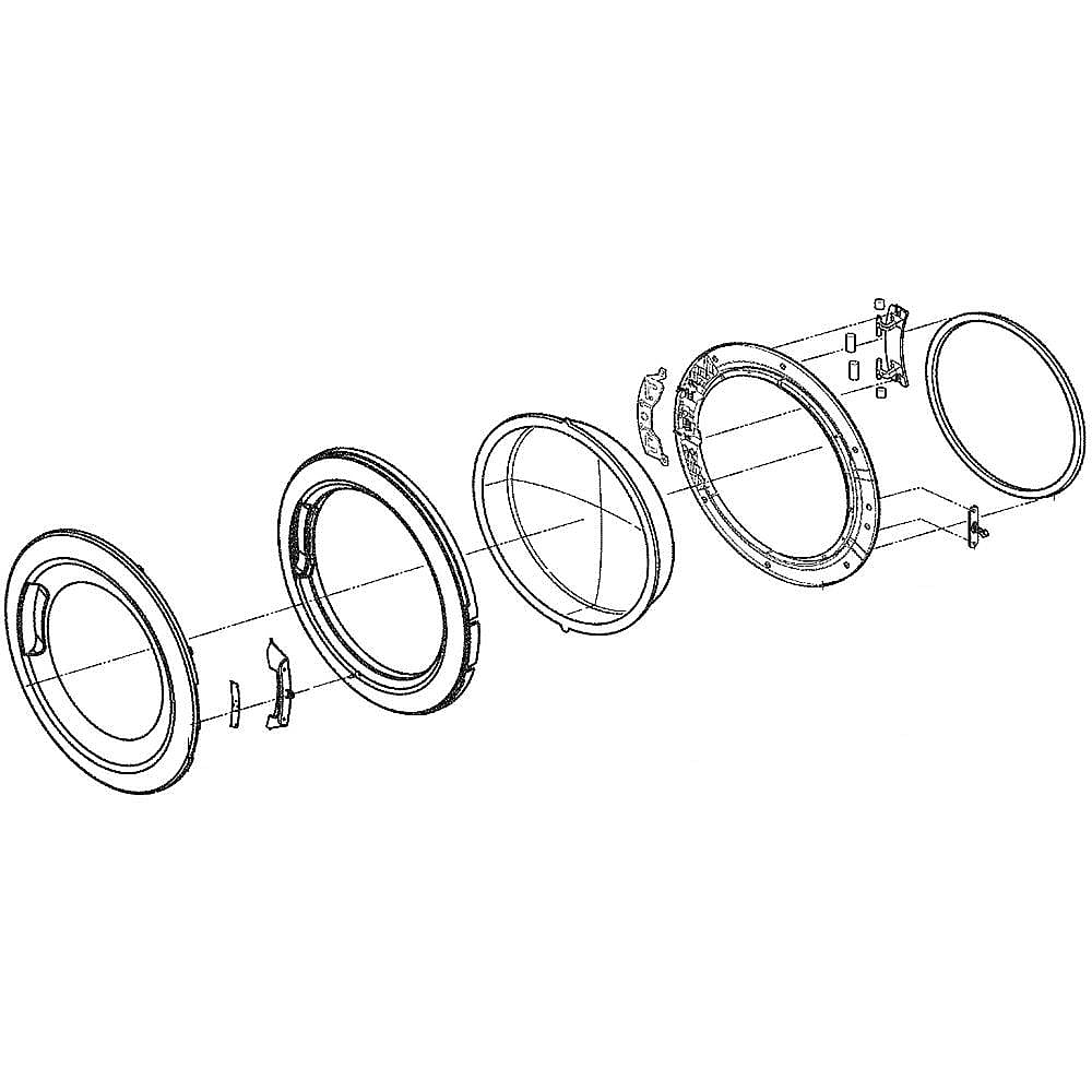 Part #adc74325801, Dryer Door Assembly / 23.67 x 23.33 x 9.33