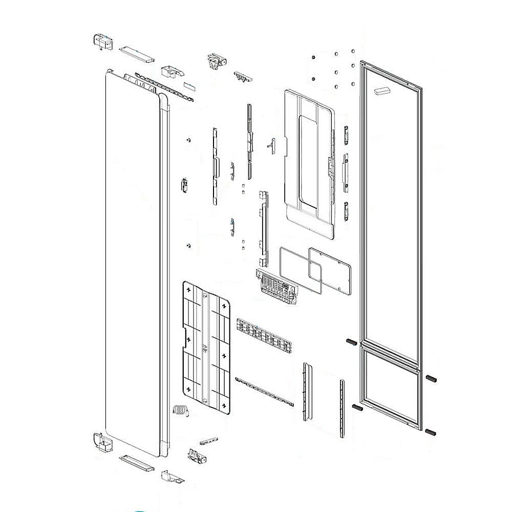 Part #adc74546069, Lg Garment Steamer Door Assembly