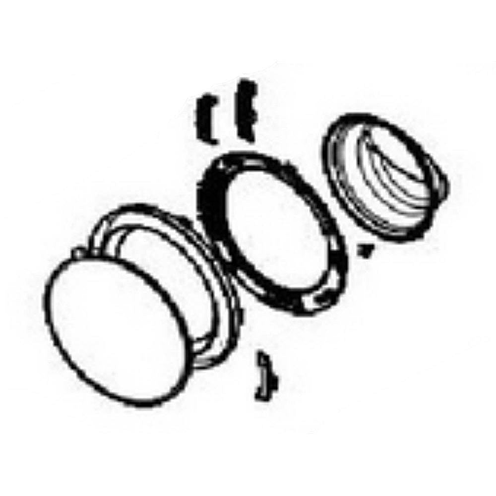Part #adc76886103, Washer Door Assembly / 28.91 x 25.28 x 9.40