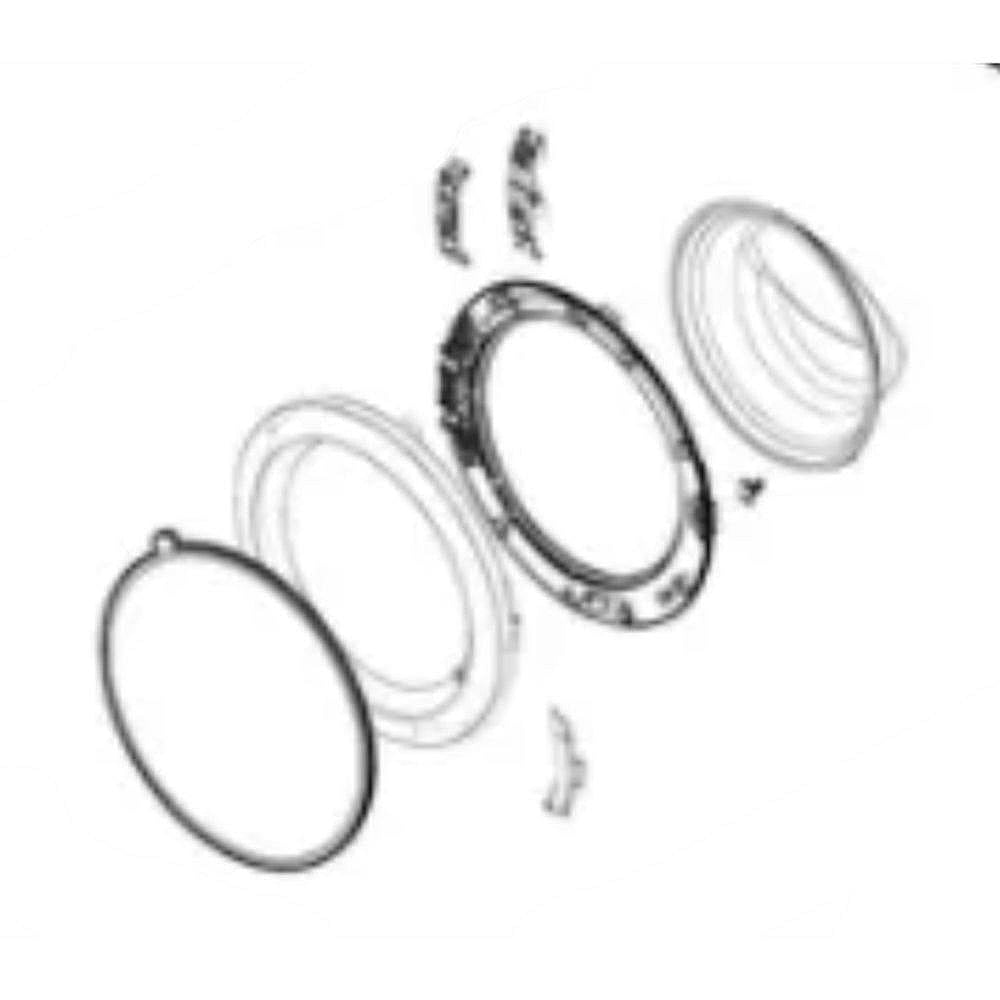 Part #adc76886111, Lg Washer Door Assembly (Replaces Adc76886104) / 23.58 x 23.13 x 18.49