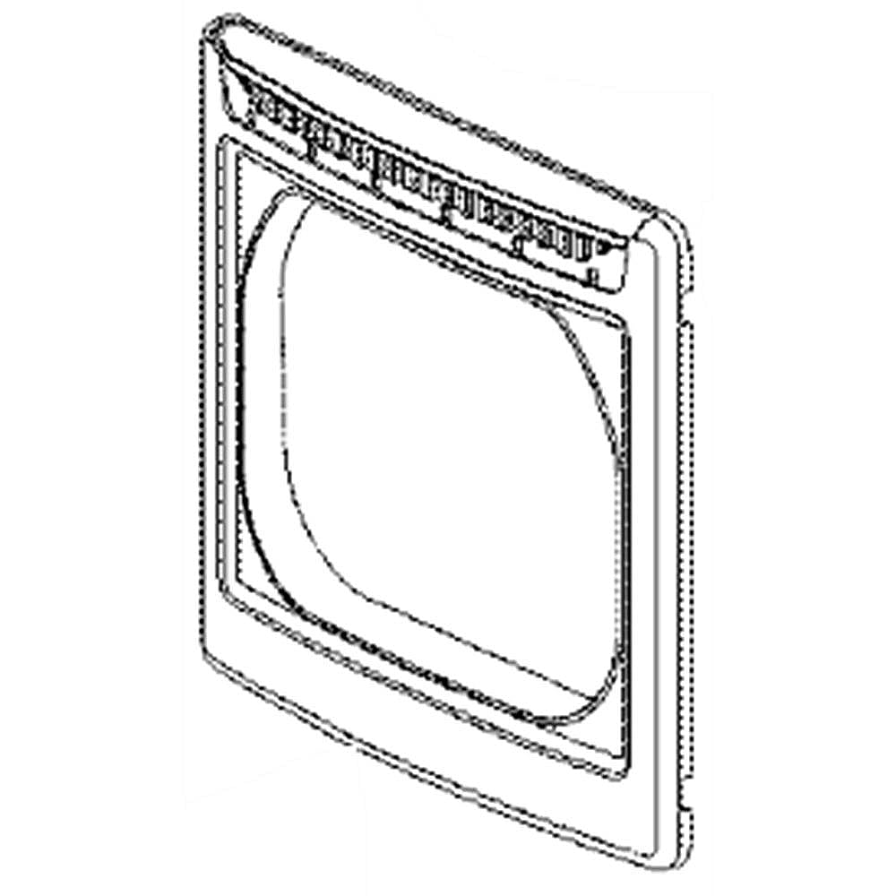 Part #adv74568901, Dryer Door Outer Frame / 34.00 x 27.13 x 6.38