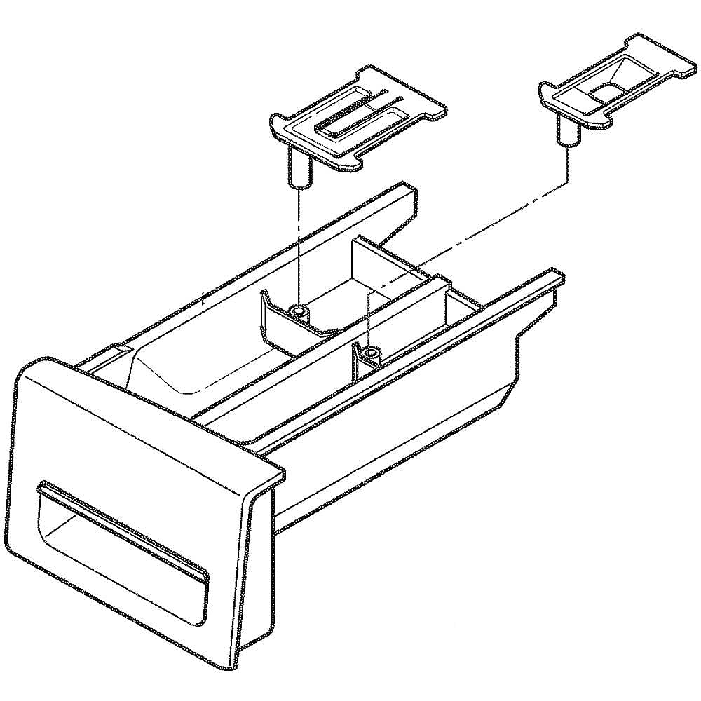 Part #agl74121401, Washer Dispenser Drawer Assembly / 17.00 x 13.00 x 9.00