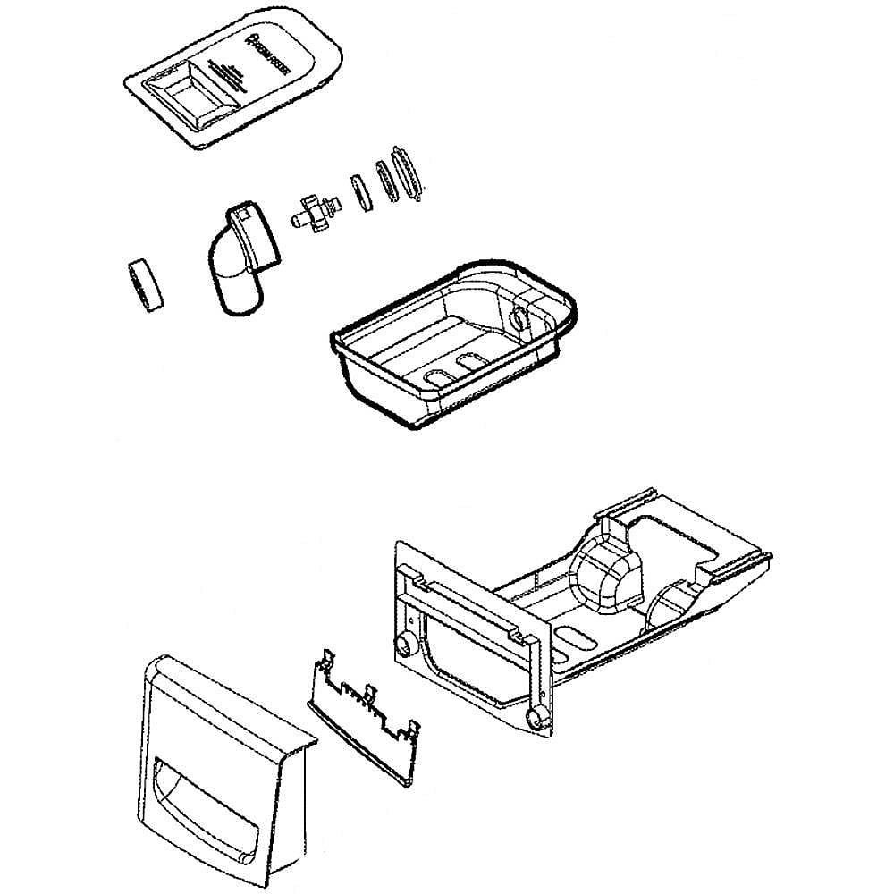 Part #agl73678502, Dryer Water Tank Drawer Assembly