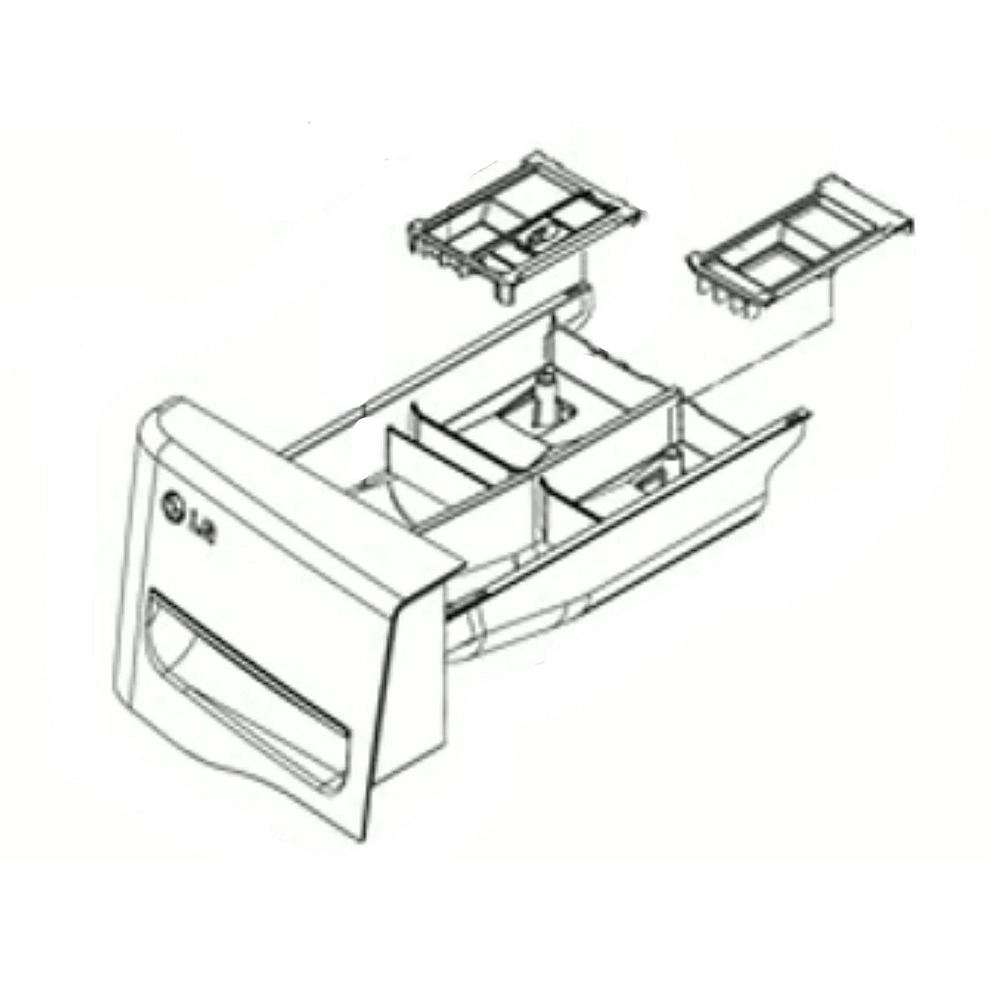 Part #agl73712617, Lg Washer Dispenser Drawer Assembly