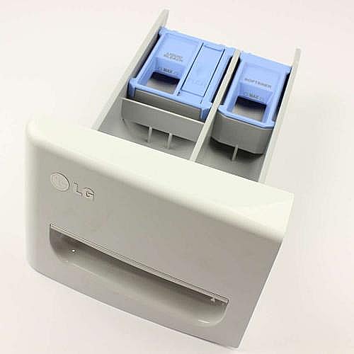 Part #agl73754101, Lg Washer Dispenser Drawer Assembly (White) / 17.00 x 14.14 x 9.29