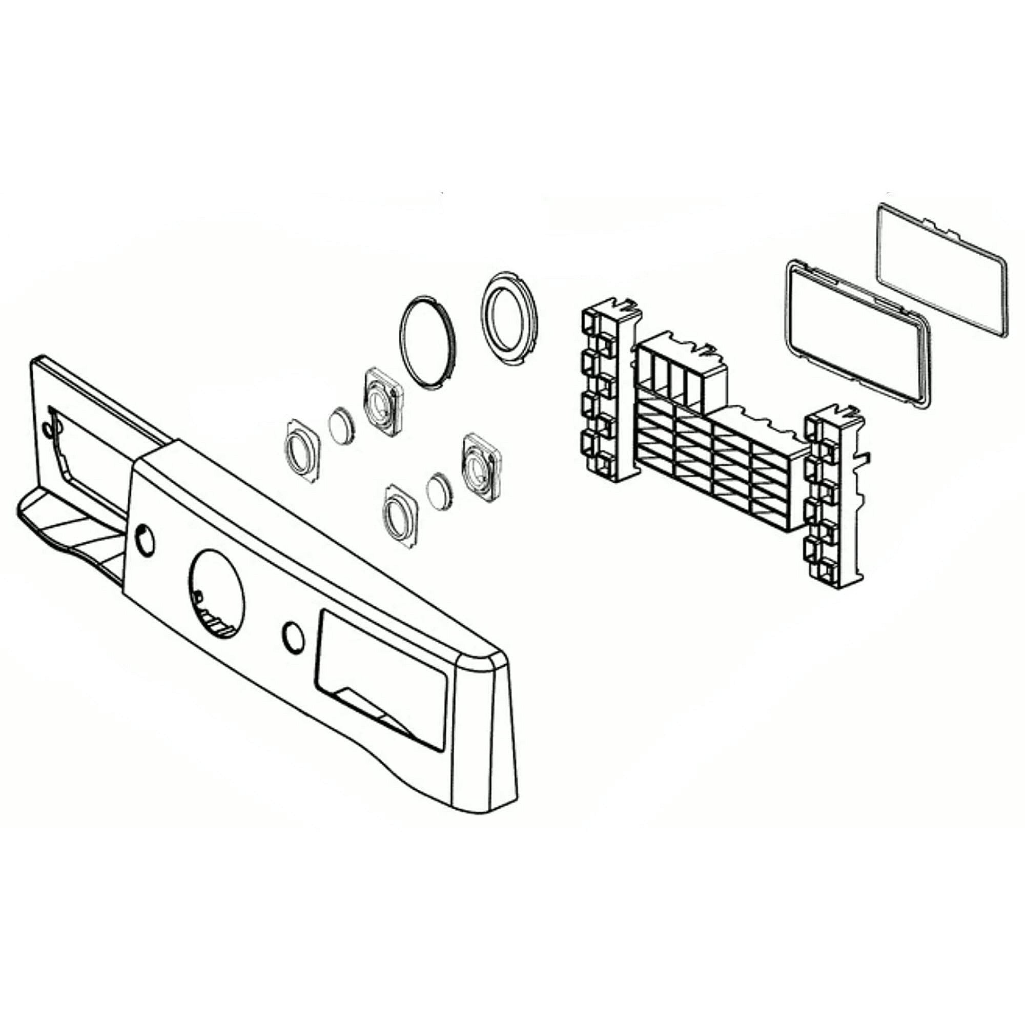 LG Part #agl73954418, Dryer Control Panel Assembly | 32.00 x 18.80 x 9.20