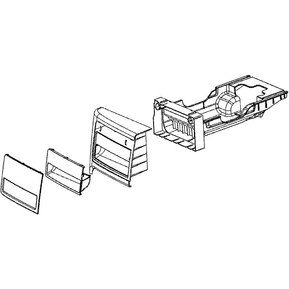 Part #agl74120101, Drawer Panel Assembly