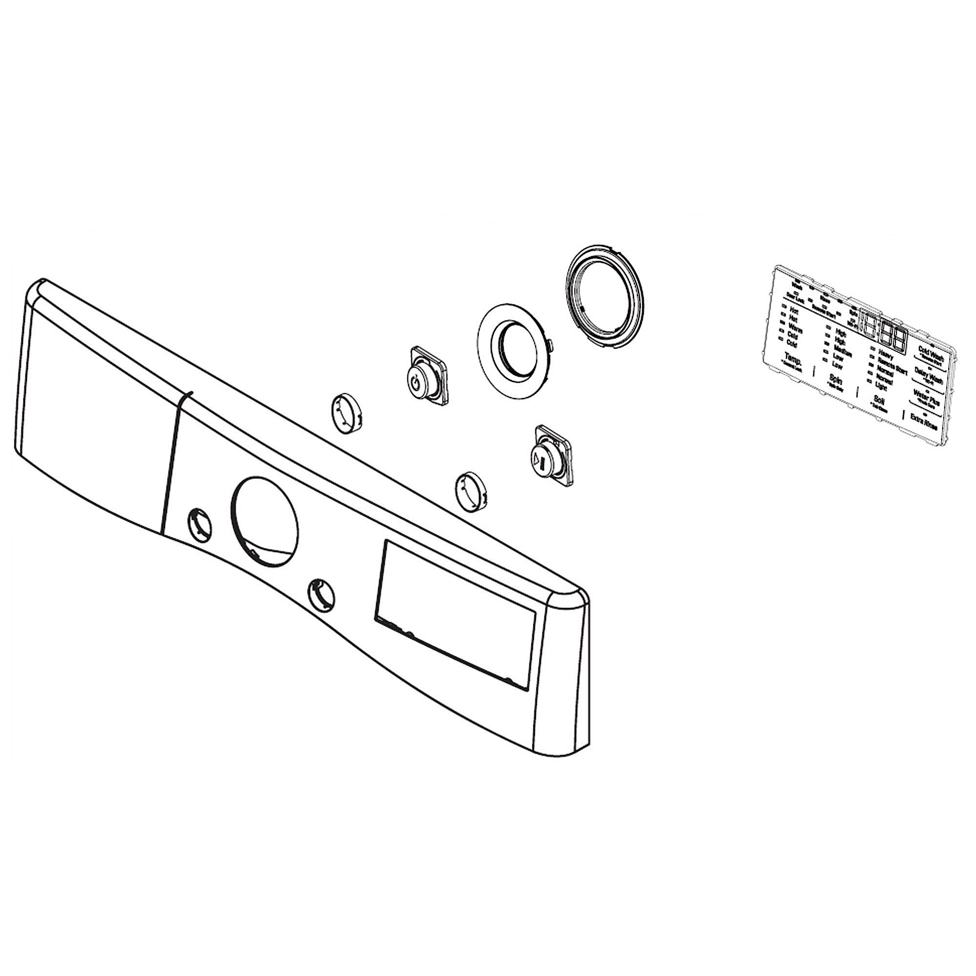 LG Part #agl76992522, Dryer Control Panel Assembly | 30.67 x 16.67 x 9.33