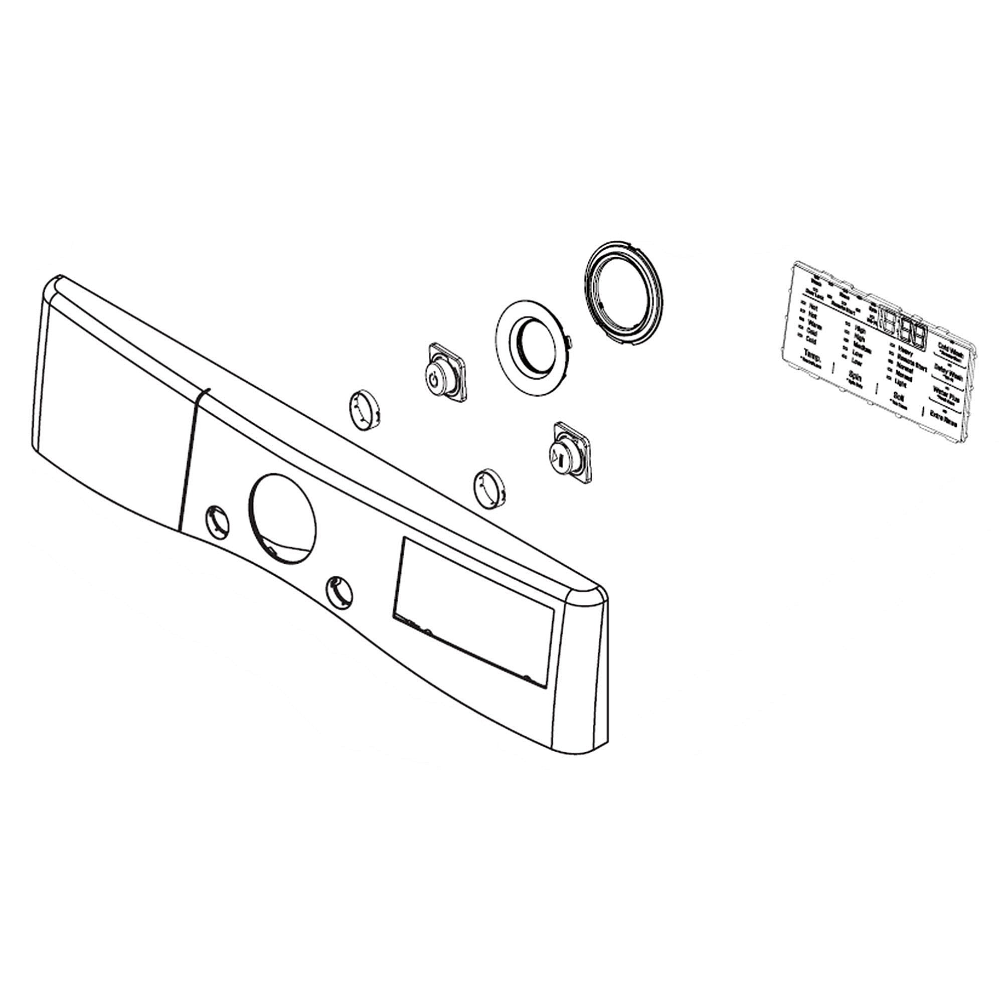 LG Part #agl76992523, Dryer Control Panel Assembly | 30.57 x 16.86 x 9.14