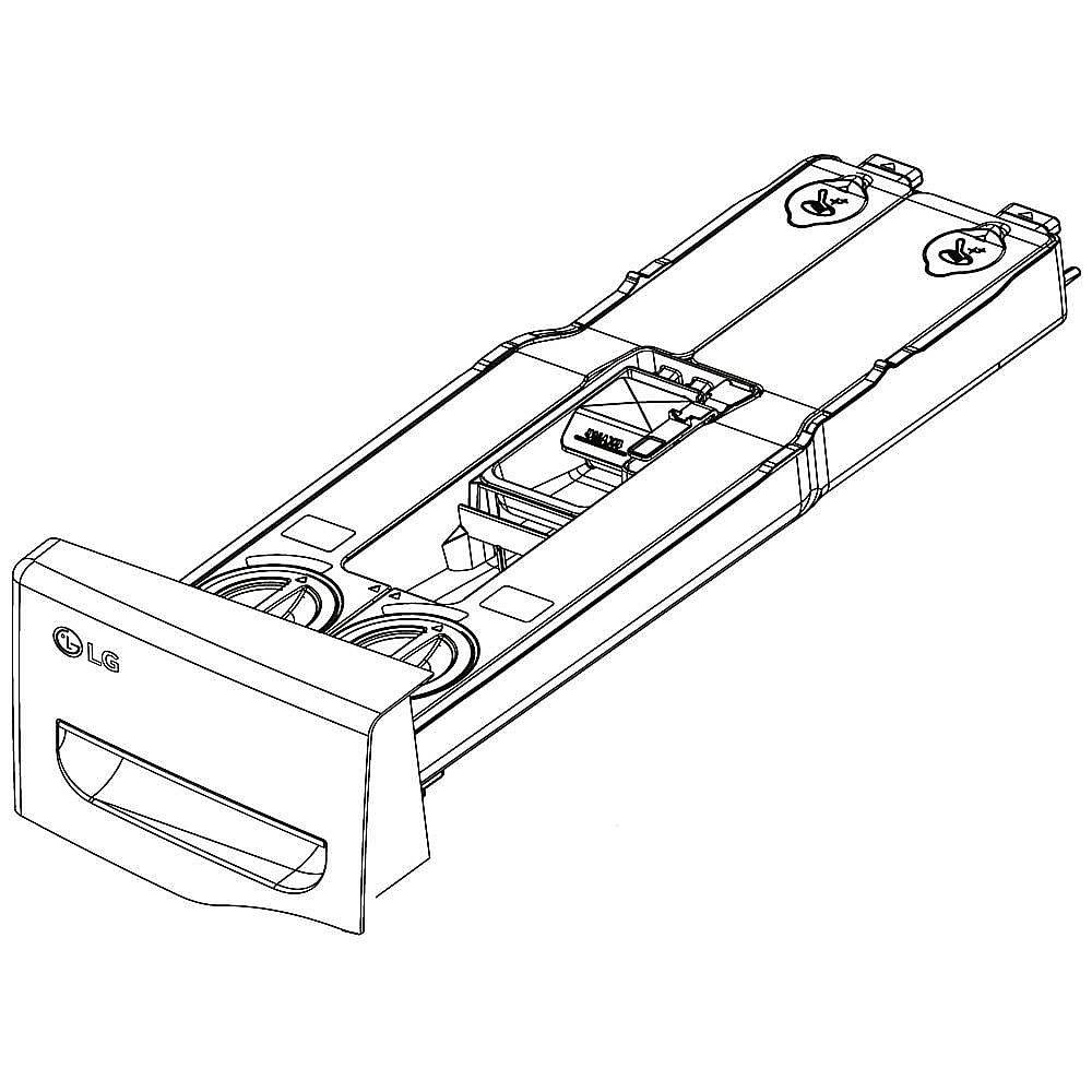 Part #agl77334609, Lg Washer Dispenser Drawer Assembly / 29.38 x 16.75 x 8.75