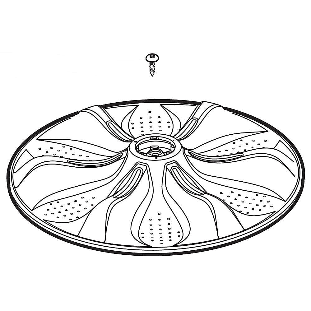 Photo of LG Part #agz72909713, Washer Washplate | 17.84 x 14.90 x 18.95 from Repair Parts Direct