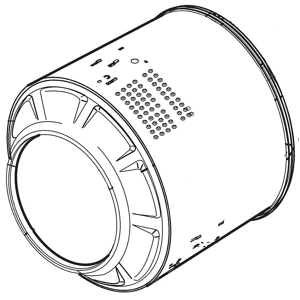 Part #ajq54138214, Washer/dryer Combo Drum / 25.90 x 25.48 x 25.24