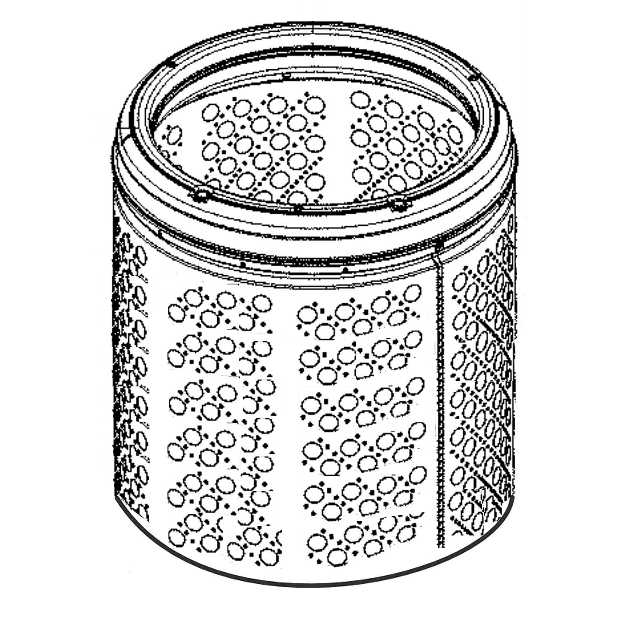 Photo of LG Part #ajq75153802, Tub Assembly, inner from Repair Parts Direct