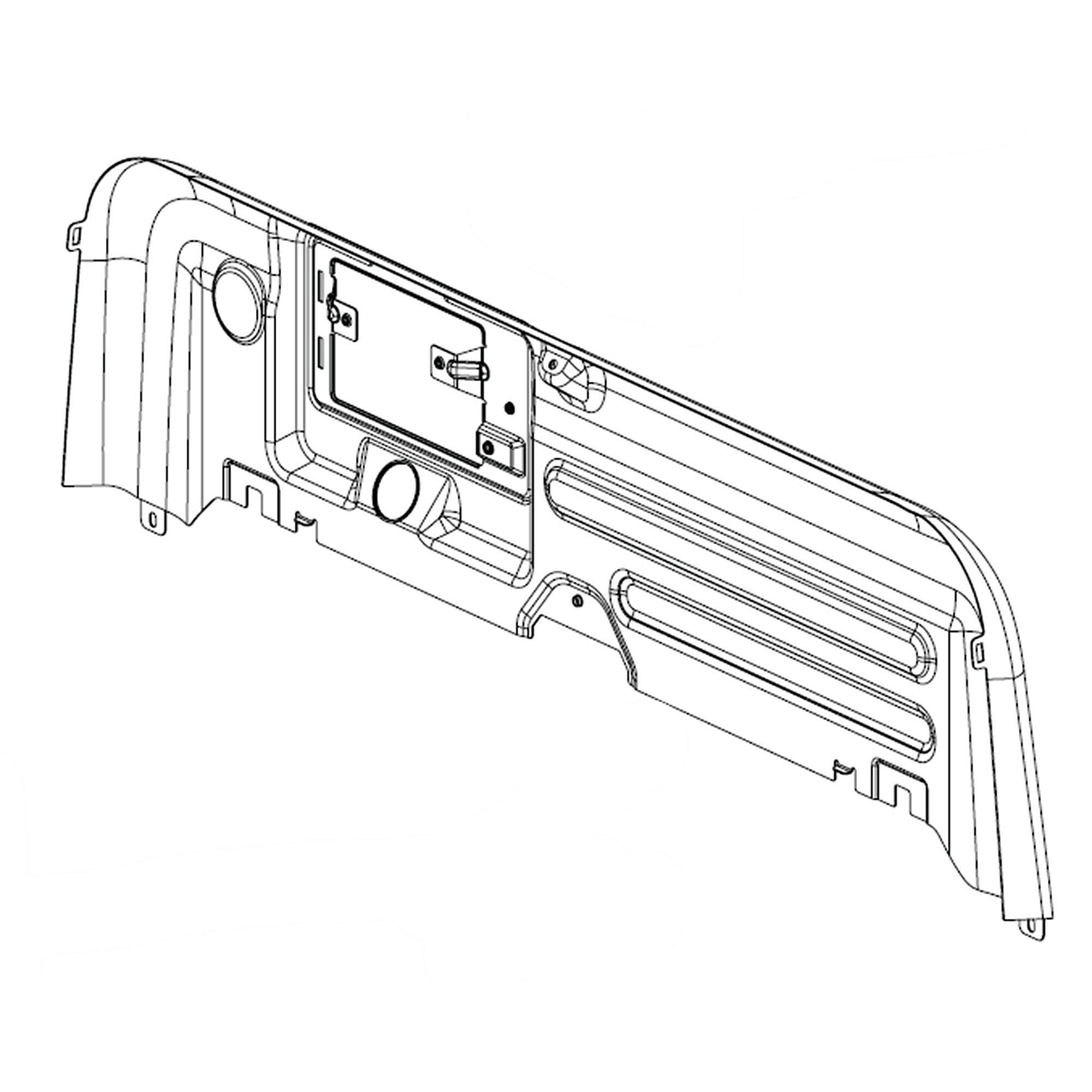 Part #mgc64406316, Rear Panel / 30.71 x 16.00 x 9.14