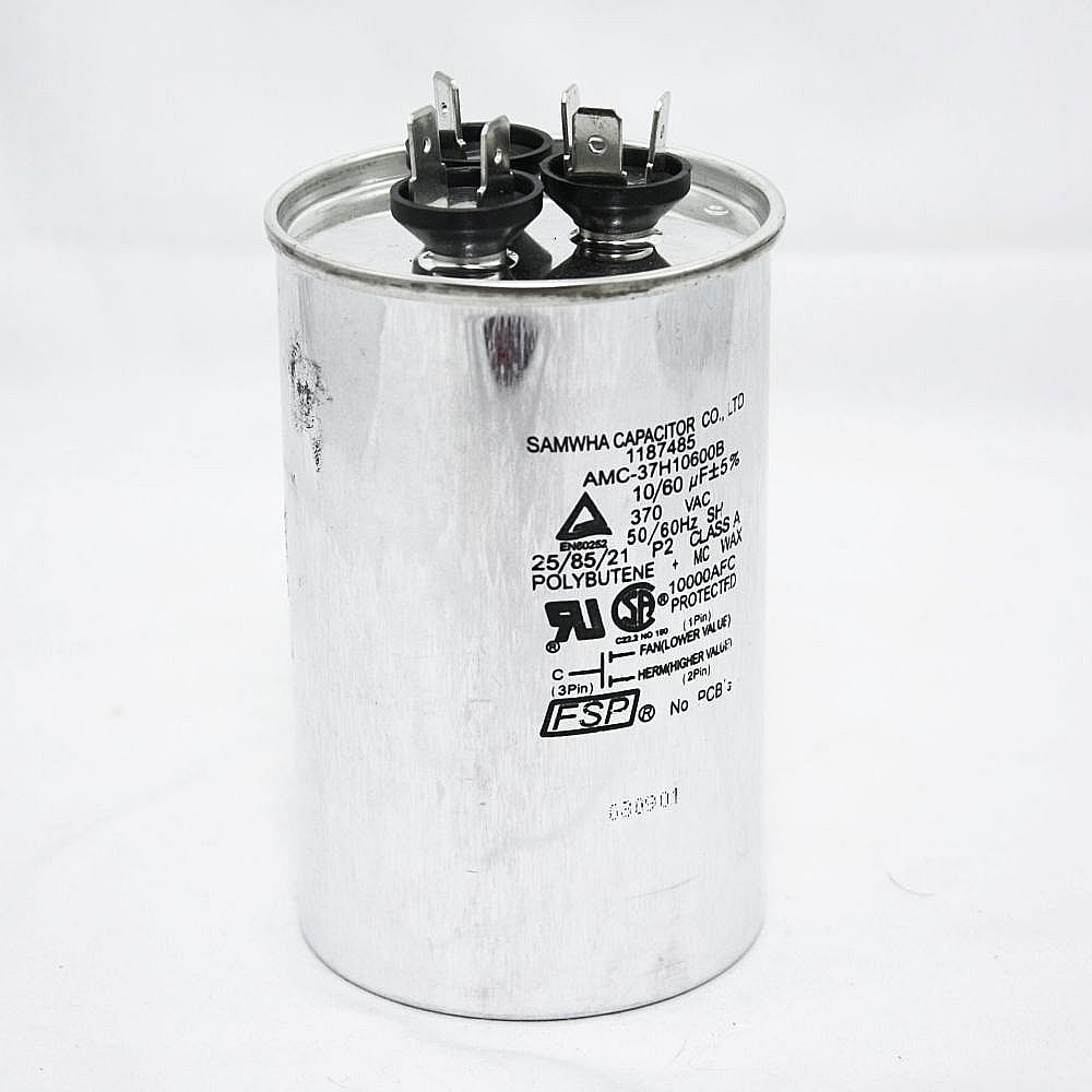 Part #wp1187485, Room Air Conditioner Fan Motor Capacitor / 4.75 x 4.25 x 5.88