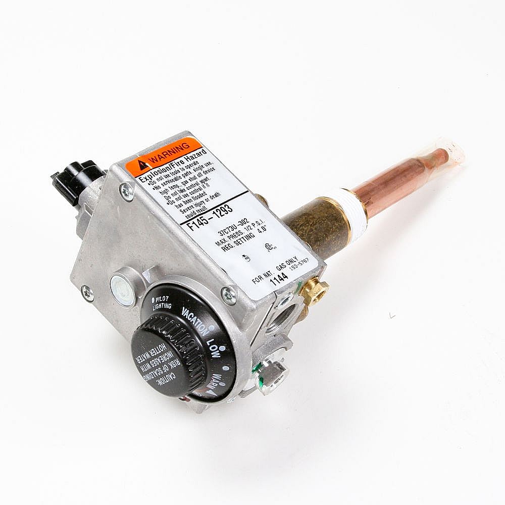 Water Heater Gas Valve and Temperature Control Assembly