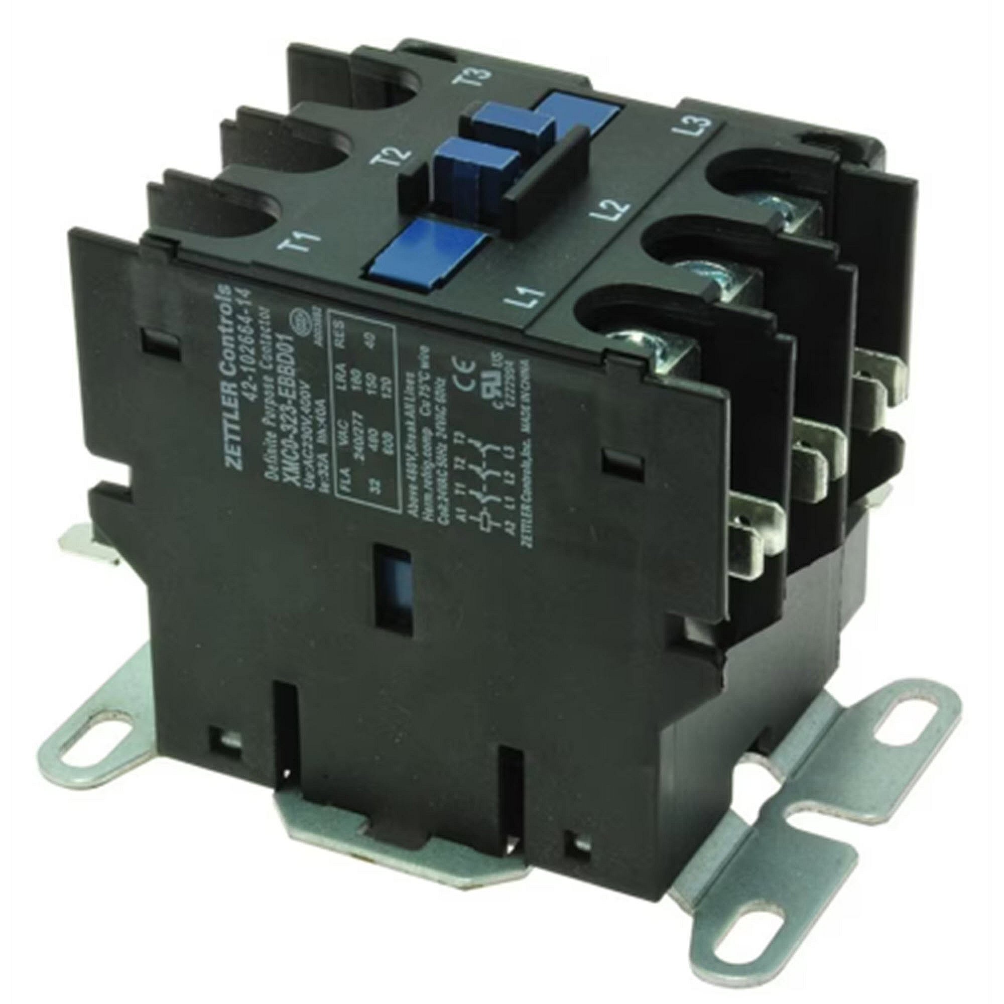 Part #42-102664-14, Rheem 24V 30A 3P Contactor W/aux