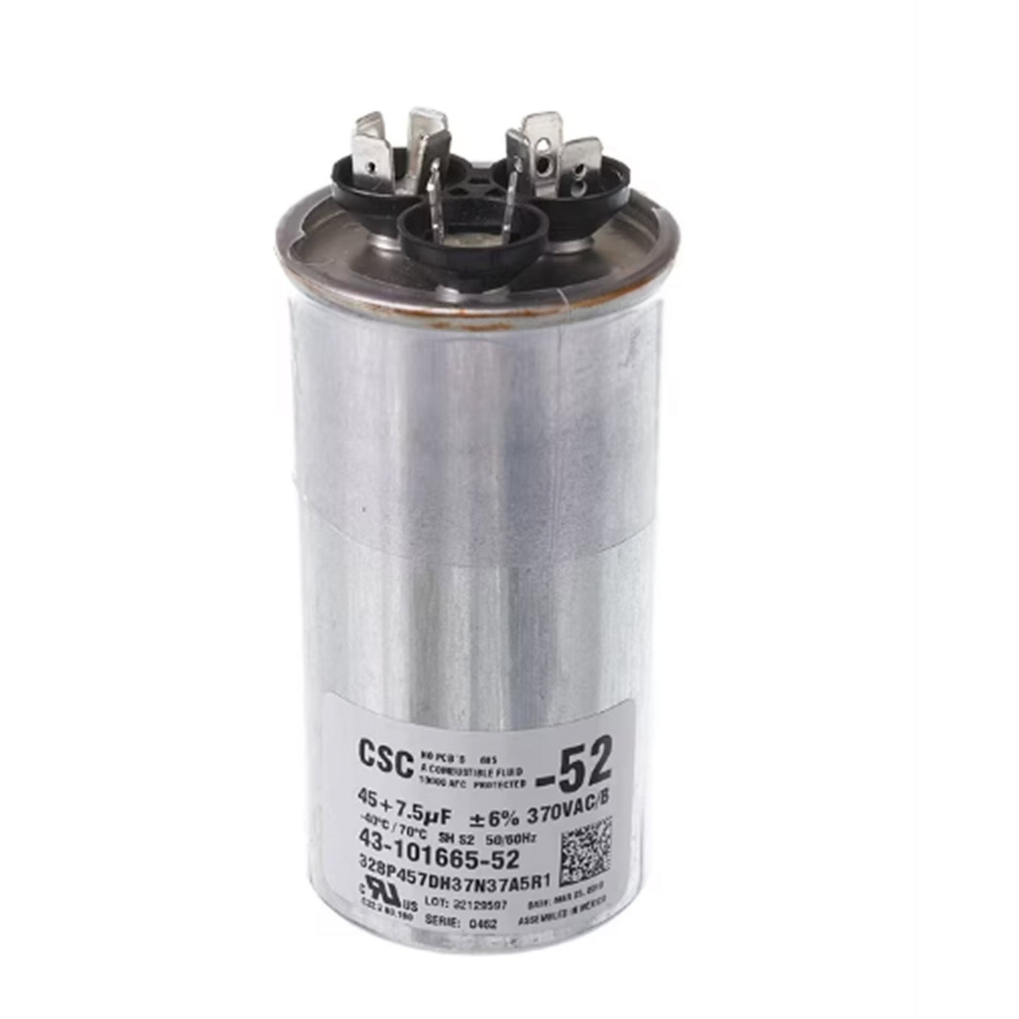 Part #43-101665-52, Rheem 45/7.5/370 Dual Round Cap