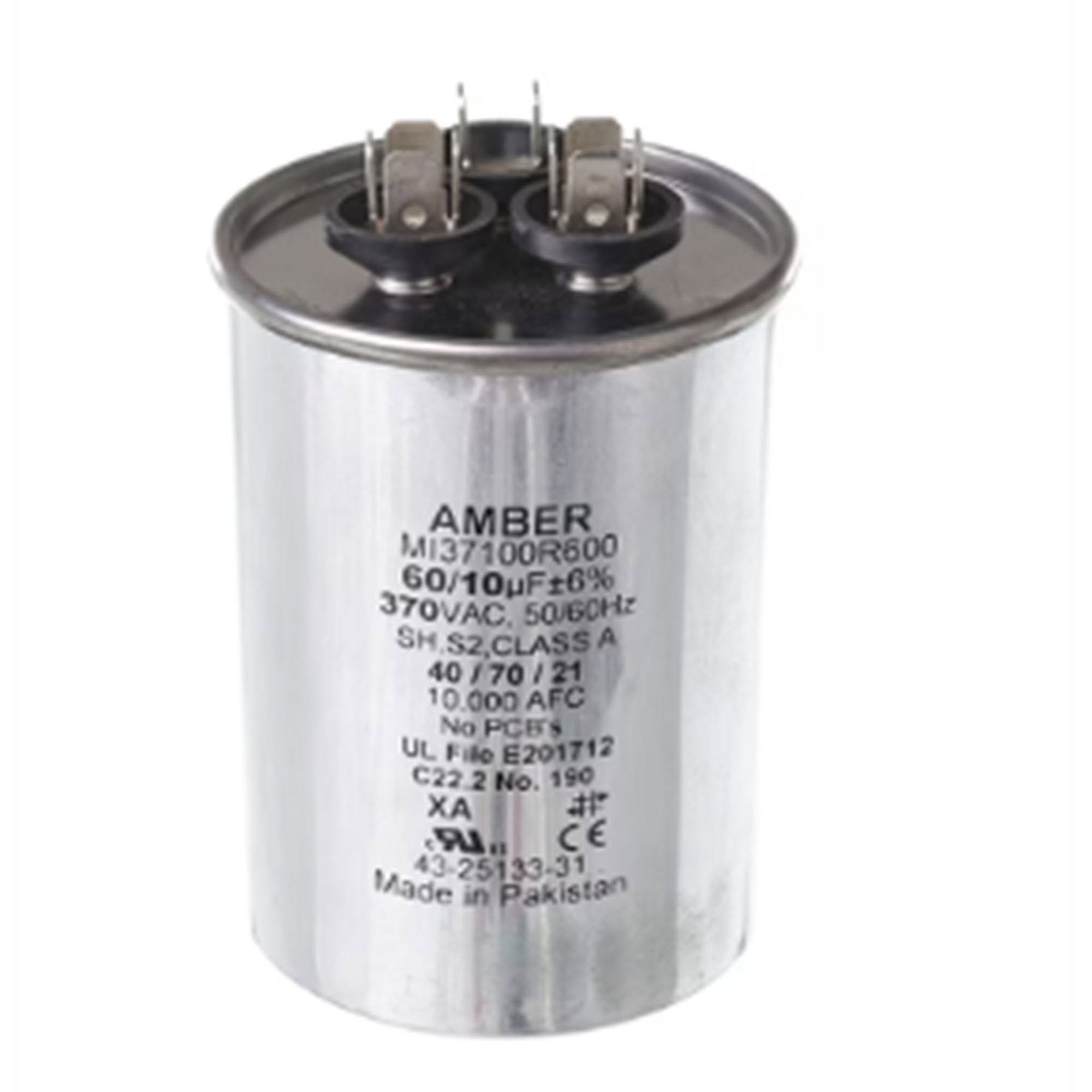 Part #43-25133-31, Rheem 60/10Mfd 370V Round Run Capac