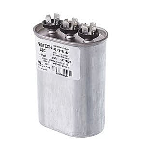 Part #43-25135-12, Rheem 45/5Mfd 440V Dual Oval Cap