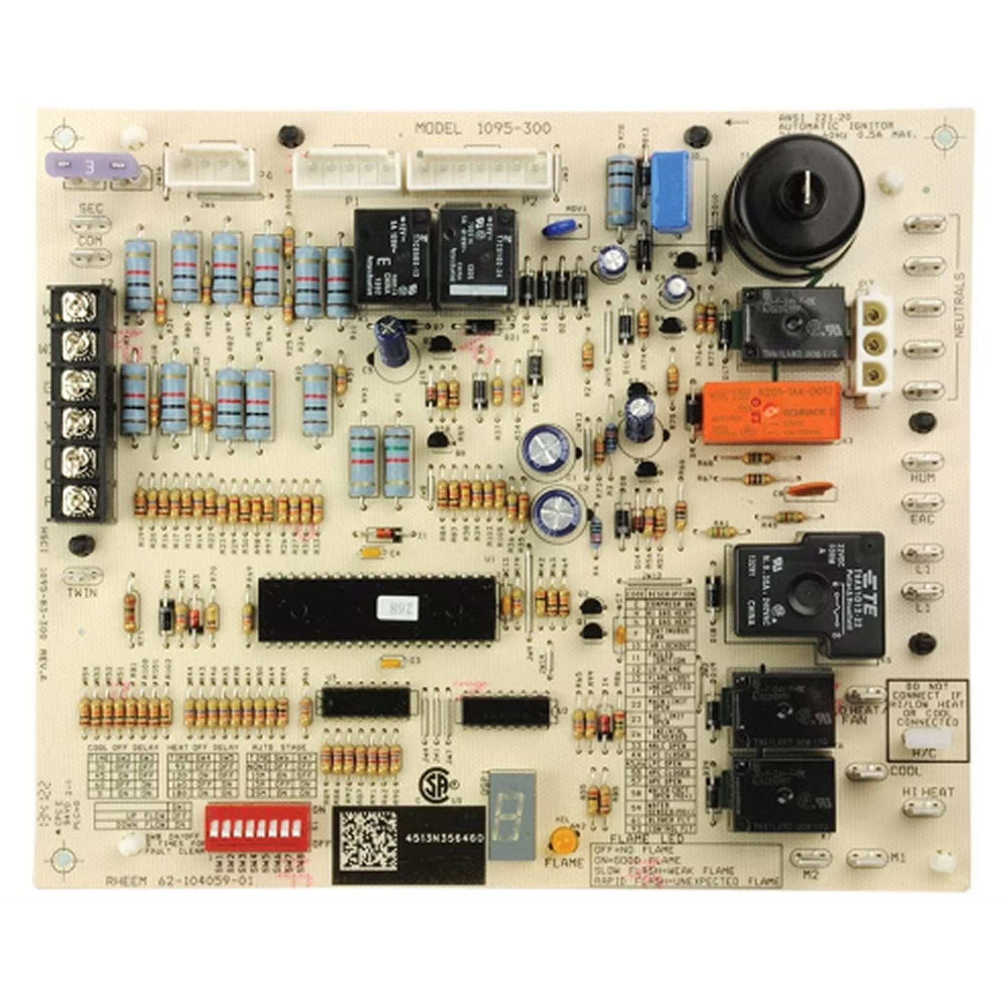 Part #62-104059-01, Rheem Integrated Furnace Board