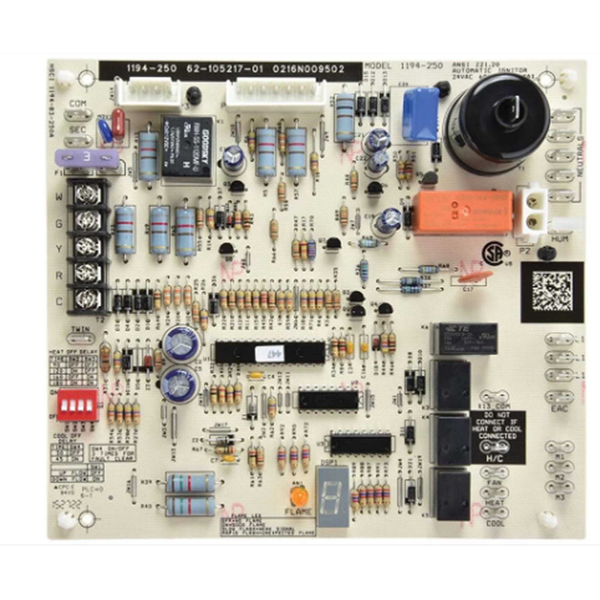 Rheem Part #62-105217-01, Integrated Control Board