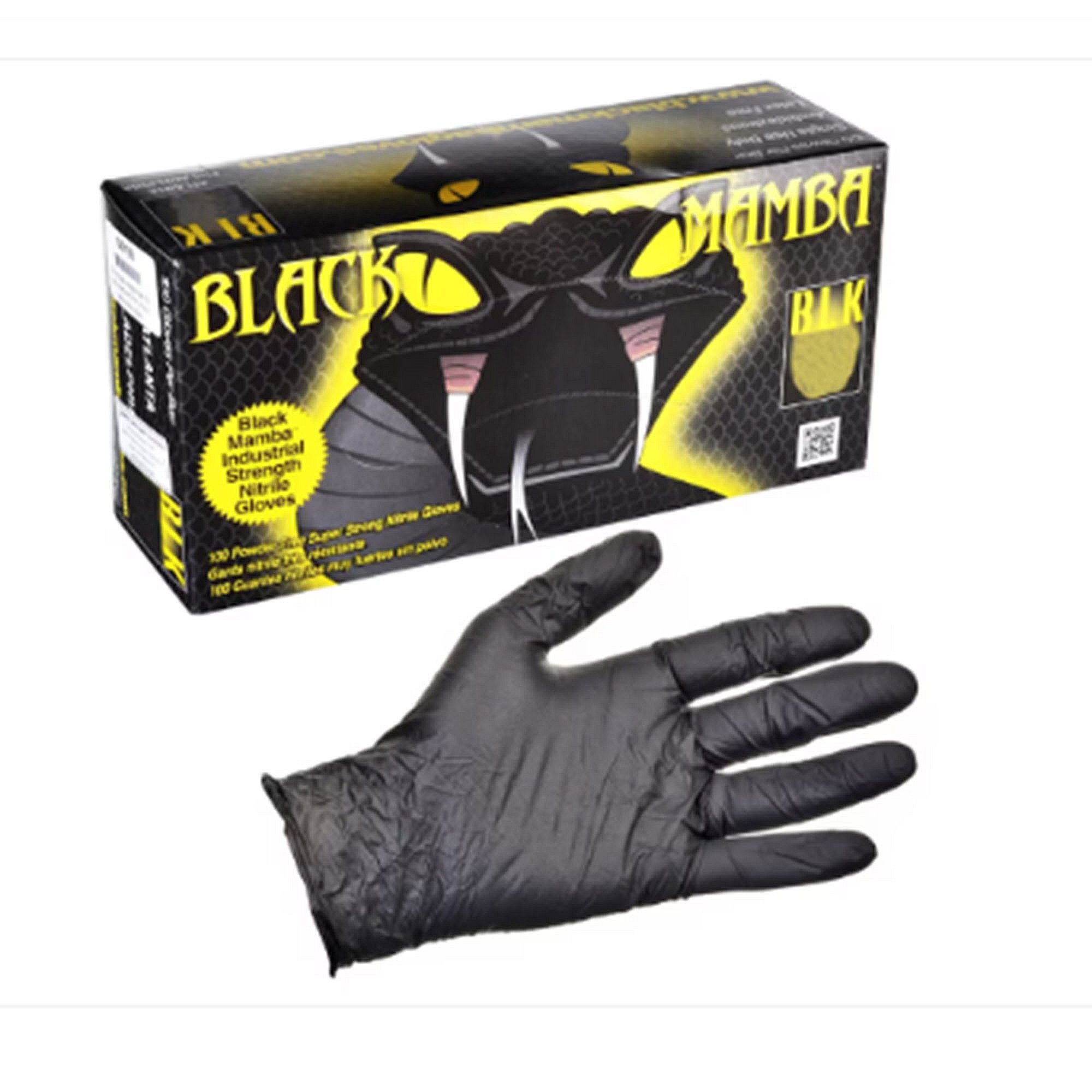Part #blk-120, Rheem Black Mamba Gloves, Qty 100