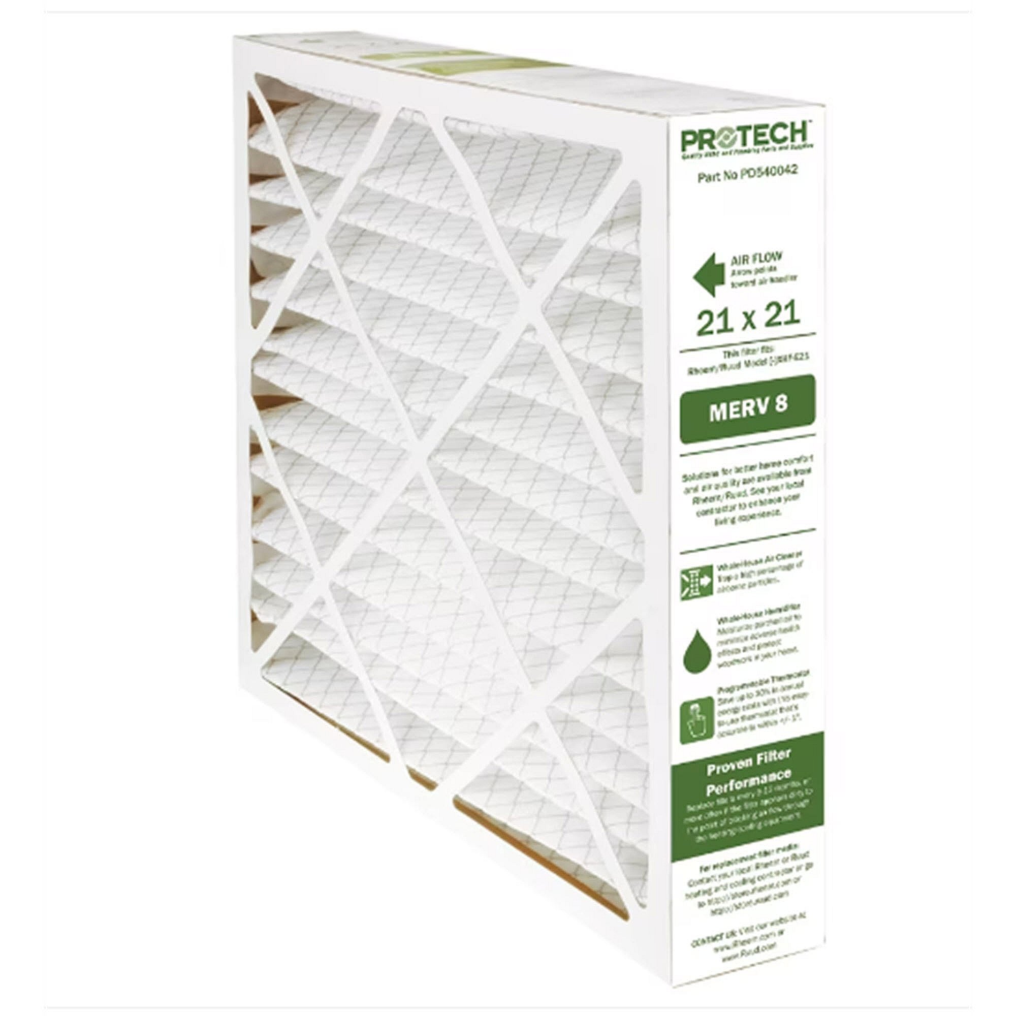 Part #pd540042, Rheem 21X21X5 Merv8 Media Filter